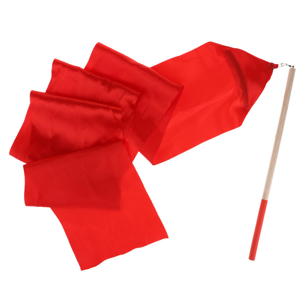 Dancing and Rhythmic Gymnastics Ribbon Dancer Wand Streamers-Red  2m x 20cm