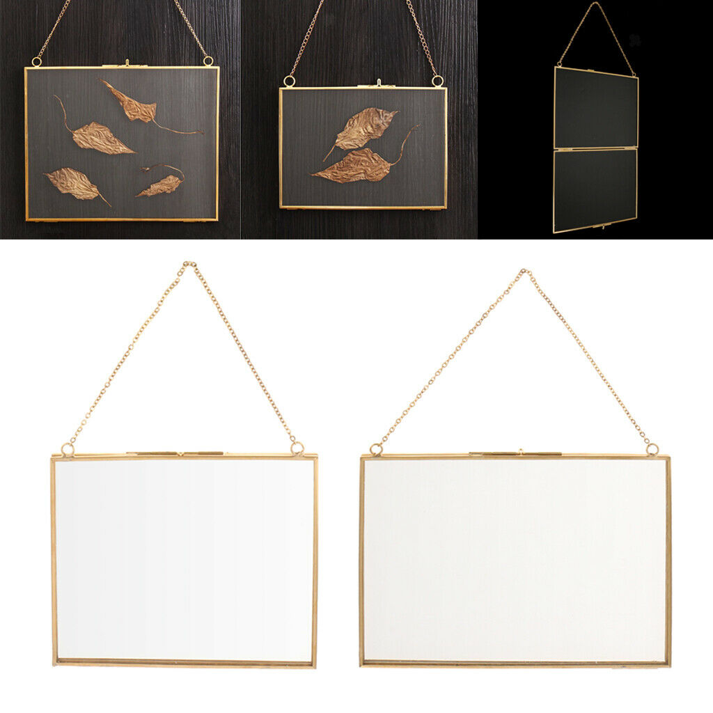 2Pcs Double Sided Glass Hanging Picture Photo