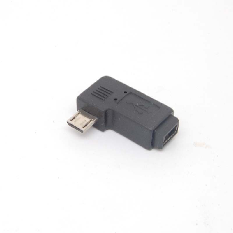90 Degree right Angle Adapter micro USB Type A B male to mini USB feMale Charger