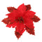 Christmas Flowers   Tree Decoration Glitter Wedding Party Decor Red 17cm