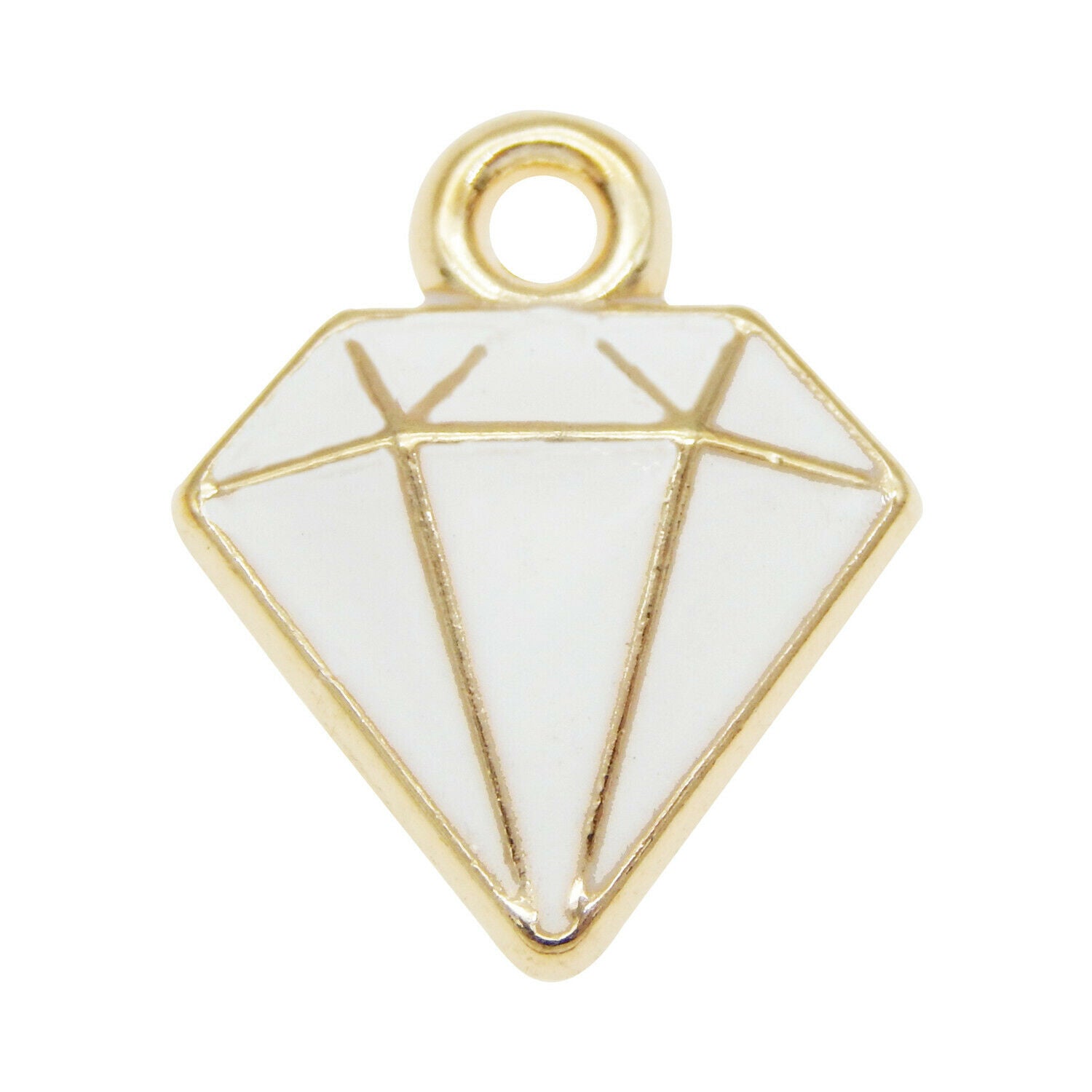 20 pcs Metal Enamel Charm Diamond Shape Pendant Drop Dangle Alloy Craft 15*12mm