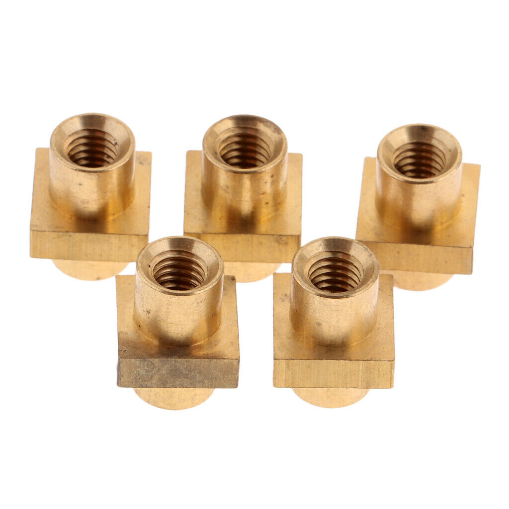 5pcs Brass Square Coarse Knurled Threaded Insert Embedded Nuts Replacement
