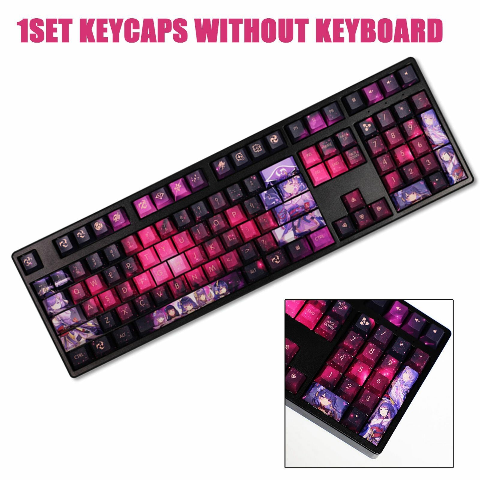 Games Genshin Impact Beelzebul 108 PBT Keycap Set f/Mechanical Keyboard Stock