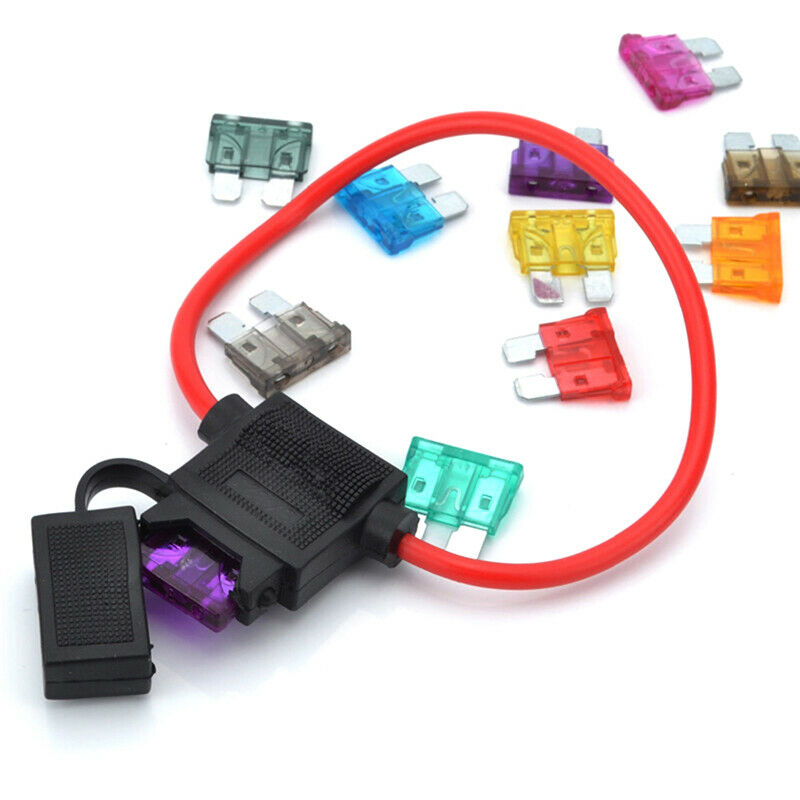 Car Splash Proof In-line Standard Blade Fuse Holder Box 5/10/15/20/25/30A.l8