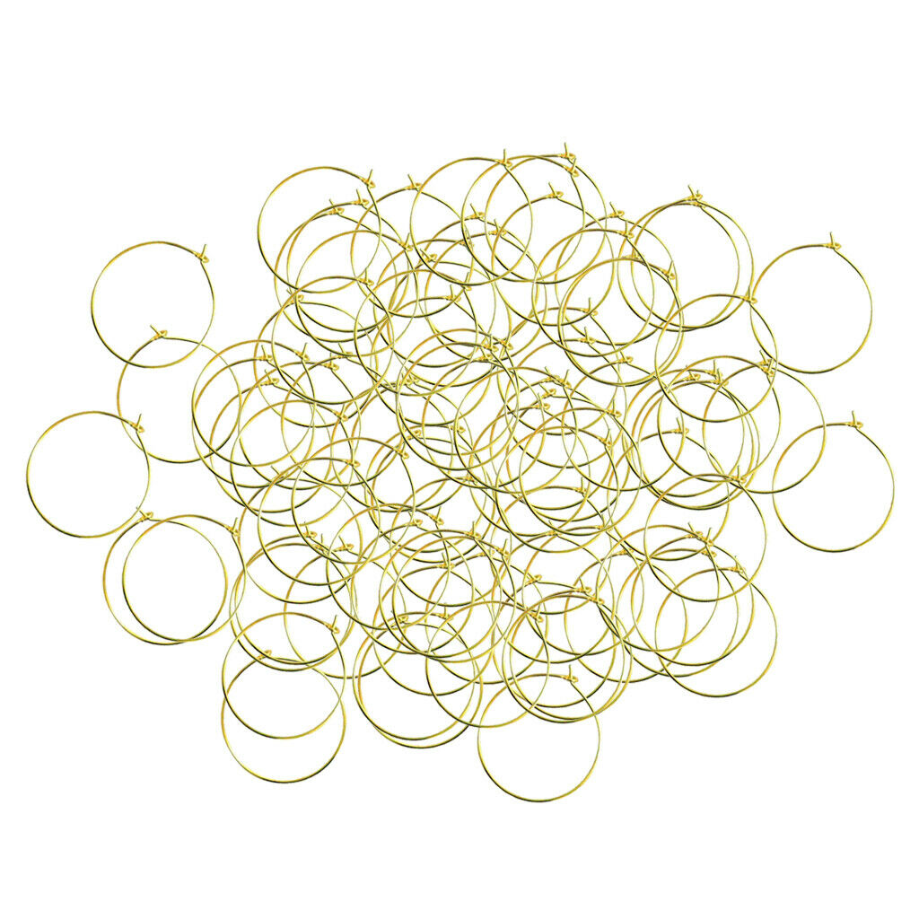 100pcs Lots Hoop Earrings Wine Glass Charm Rings Hoop Women Earrings Making