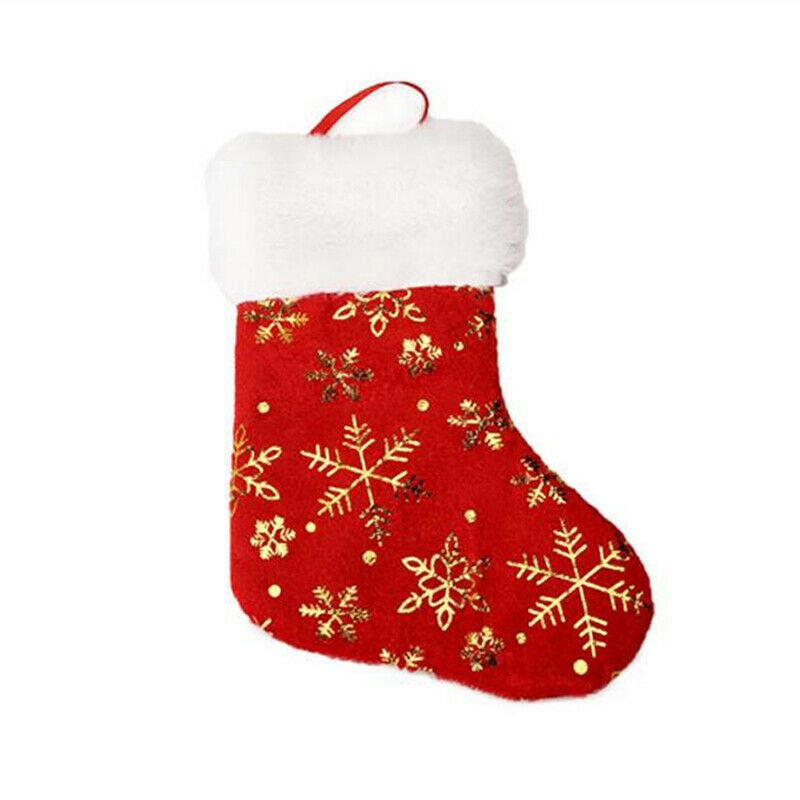 Christmas Stockings Fabric Santa Claus Sock Gift Kids Candy Bag Snowman P.l8