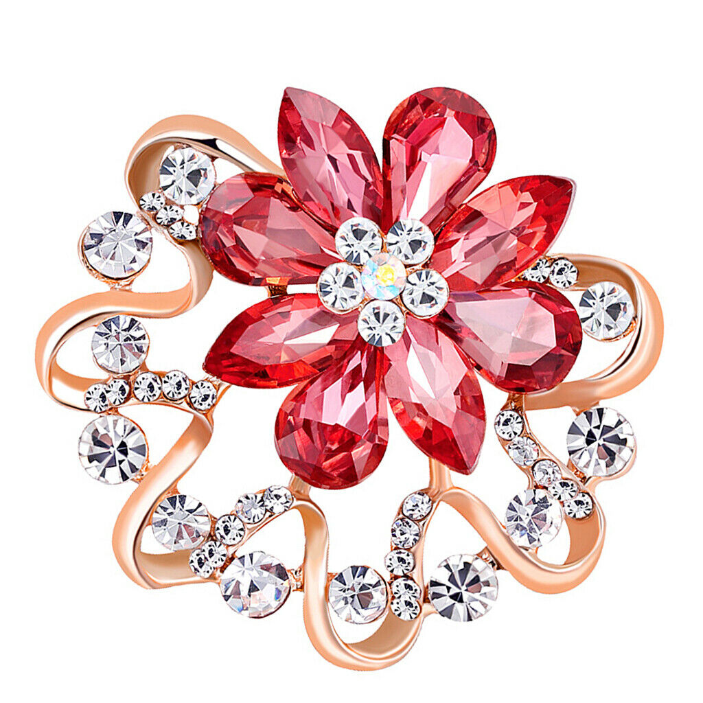 Women Scarf Buckle Ring Clip Holder Silk Scarves Jewelry Crystal Brooch Gift