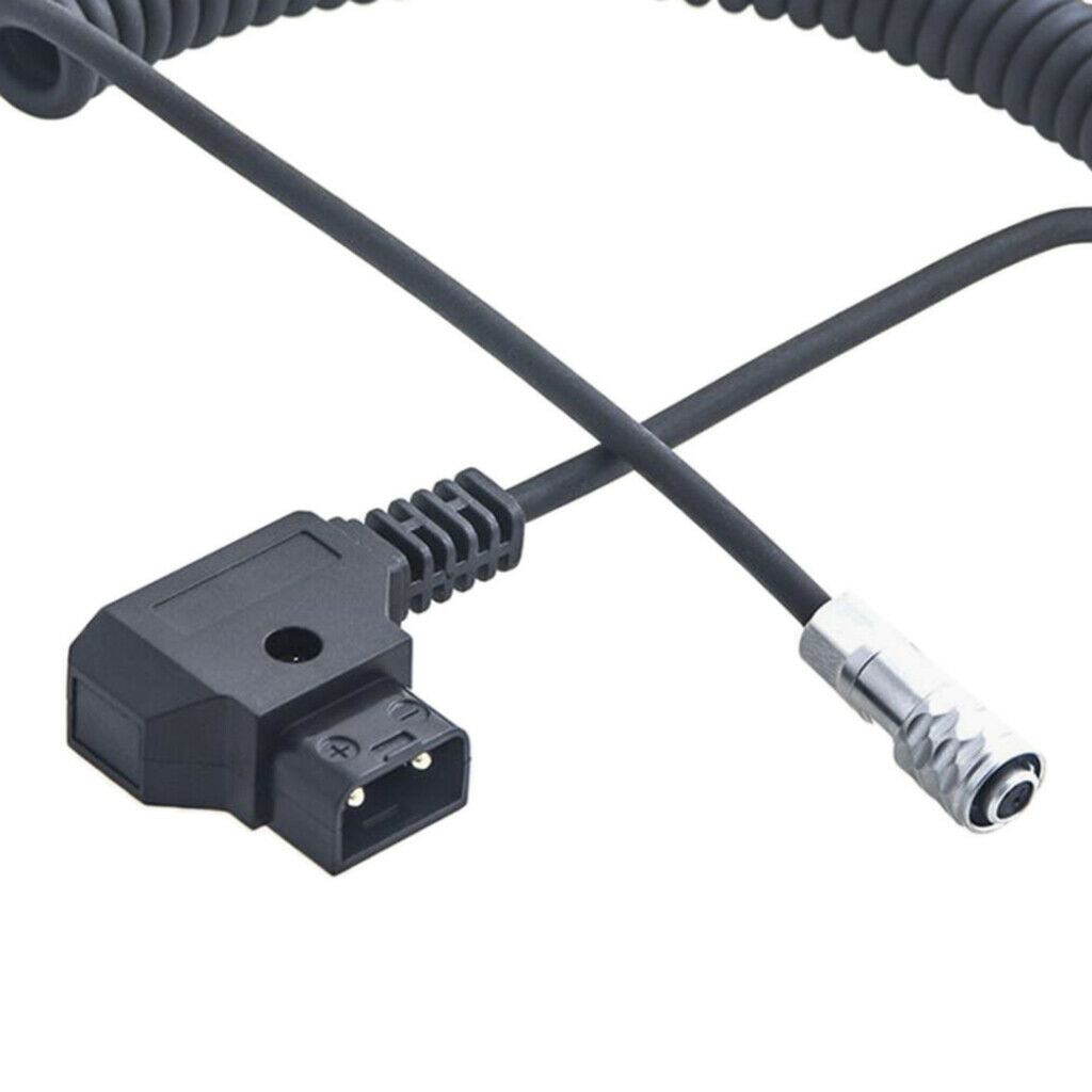 D-Tap to 2 Pin Female Plug Connector Spring Power Cable for BMPCC 4K Camera