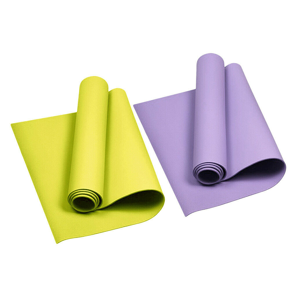 2pcs Non-Slip EVA Foam 4mm Yoga Mat Portable Fitness Cushion Support for