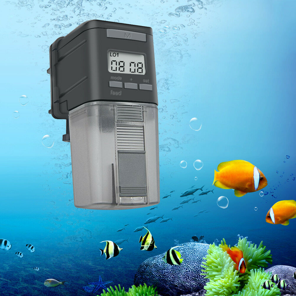 Programmable Auto Fish Feeder Feeding Aquarium Tank Automatic Food Dispenser