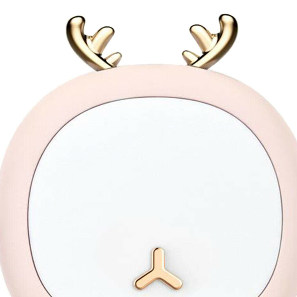 Cute Night Light Animal Nursery Lamp Recharging Gift for Children Pink Deer
