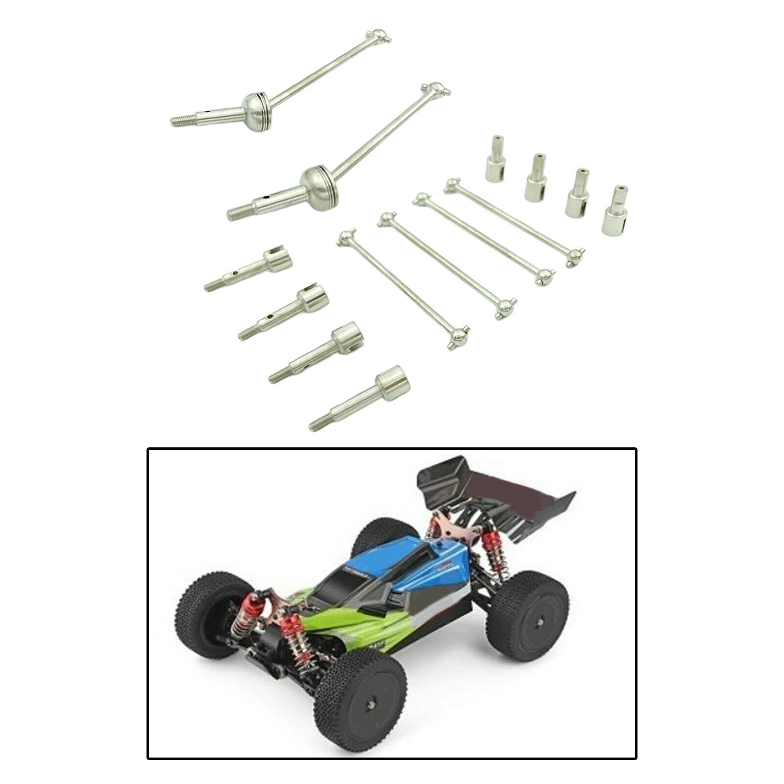 Metal Universal Front Wheel Drive Shaft CVD Dogbone for WLtoys 144001 RC Car