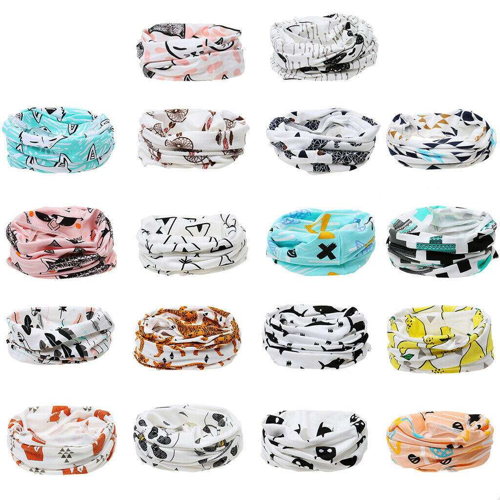Kids Baby Toddler Scarves Neck Wraps Ring Scarf Shawl Neckerchief(Pink Cat)