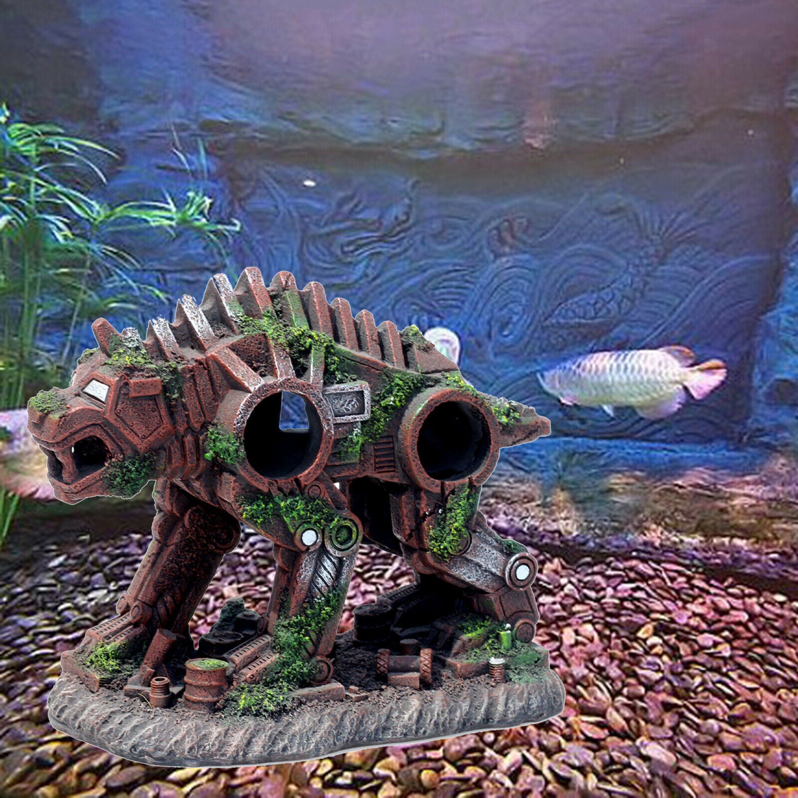 Aquarium Ornament Creative Dog Fish Tank Hiding Cave Crafts Non-Fading