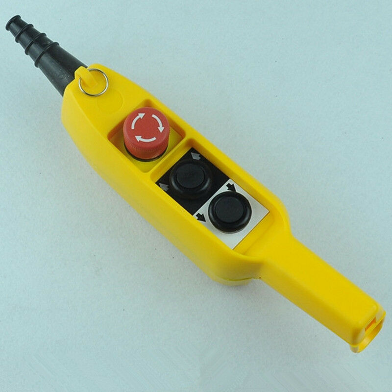 1PCS Hoist Push Button Switch Latching Red Emergency Stop Momentary Up and Down