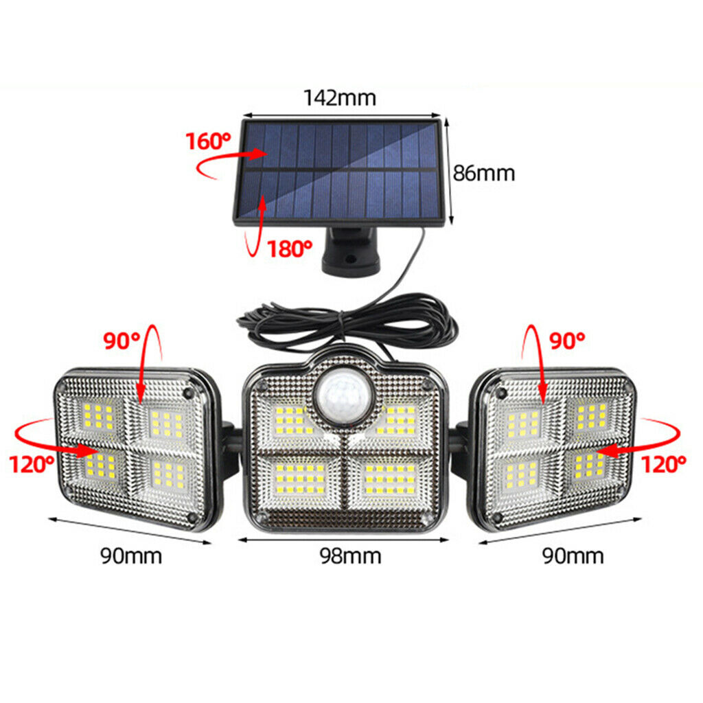 LED Solar Light Street Lamp Motion Sensor Remote Control Outdoor Garden Yard