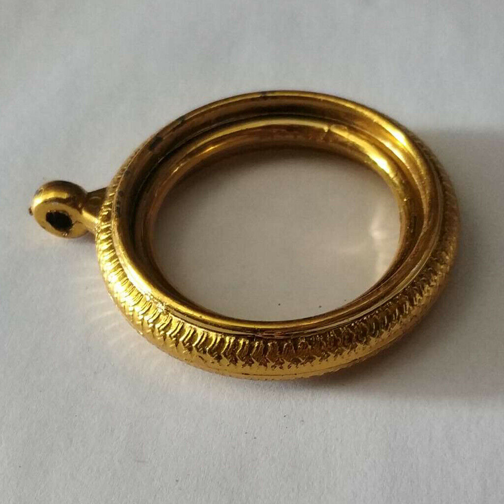 10 Curtain Rod Rings With Eyelet Golden Color