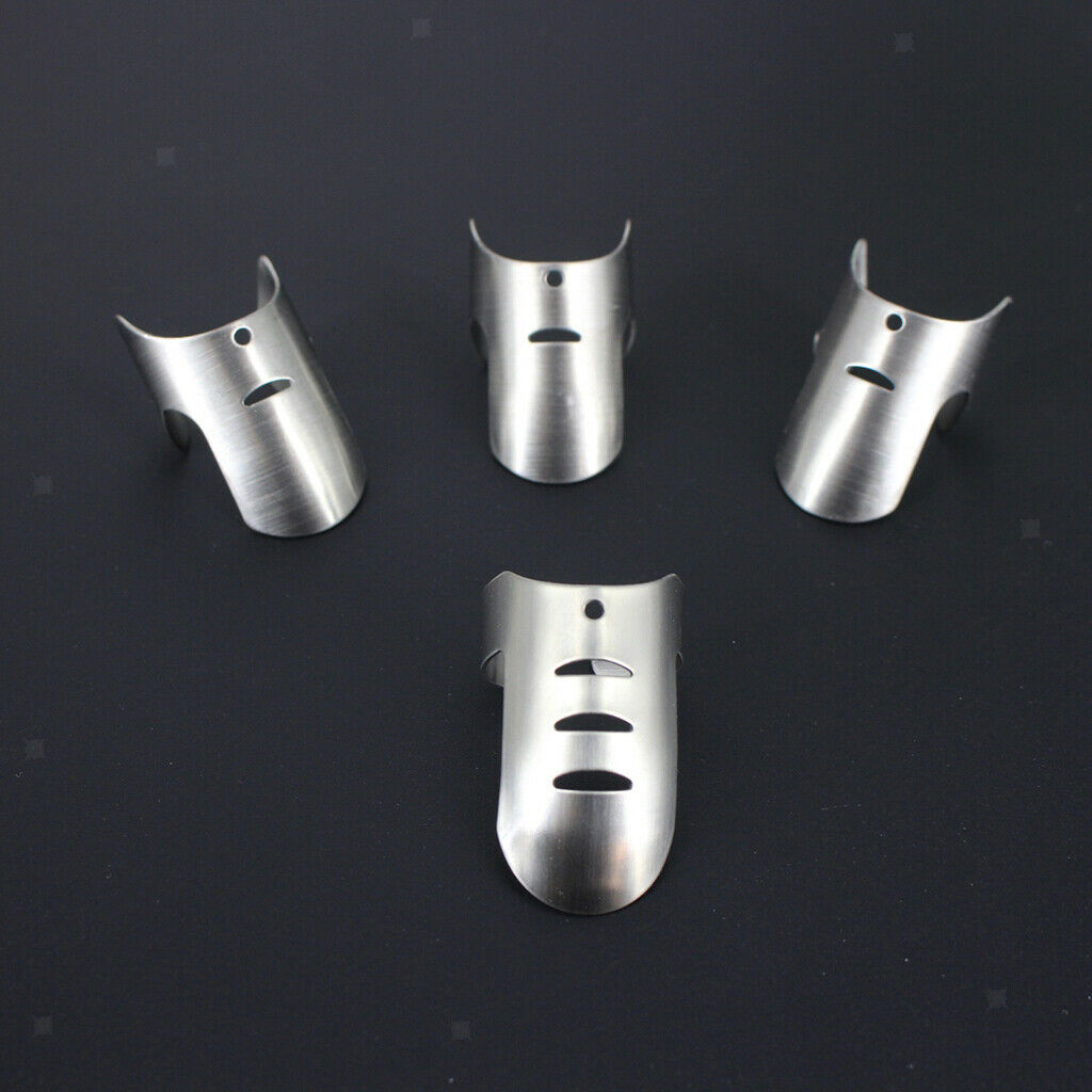 4x Stainless Steel Slicing Chopping Safe Finger Hand Protector Tool Gadget