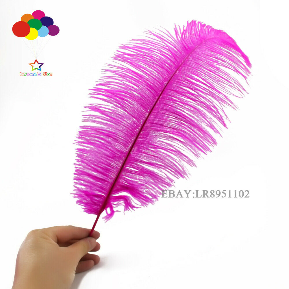 50 pcs 8-10Inch Rose Home Decor Wedding Arrangement High Quality Ostrich Feathes