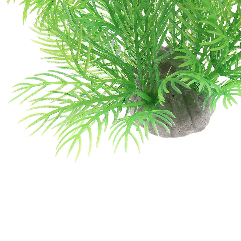 6cm Plastic Aquarium Plants Ornament for Fish Tank - Green