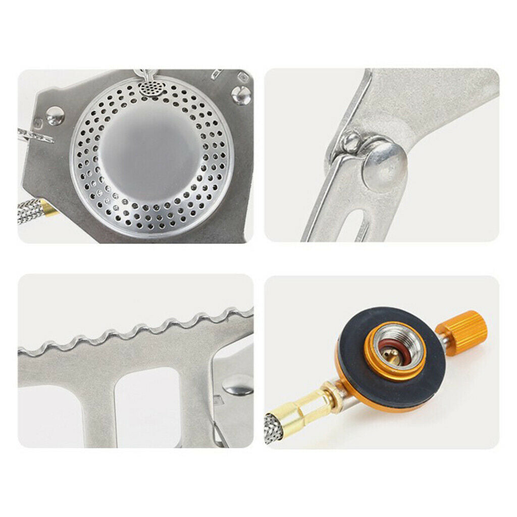 Mini Outdoor Gas Stove Camping Jet Gas Burner Collapsible Split Stove Cooker
