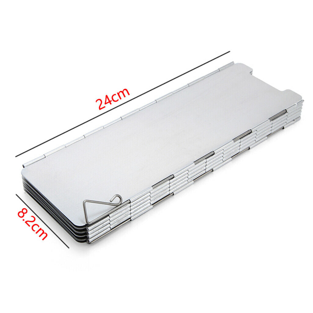 40PCS Aluminum Folding Outdoor Stove Windshield Camping Cooker Windscreen