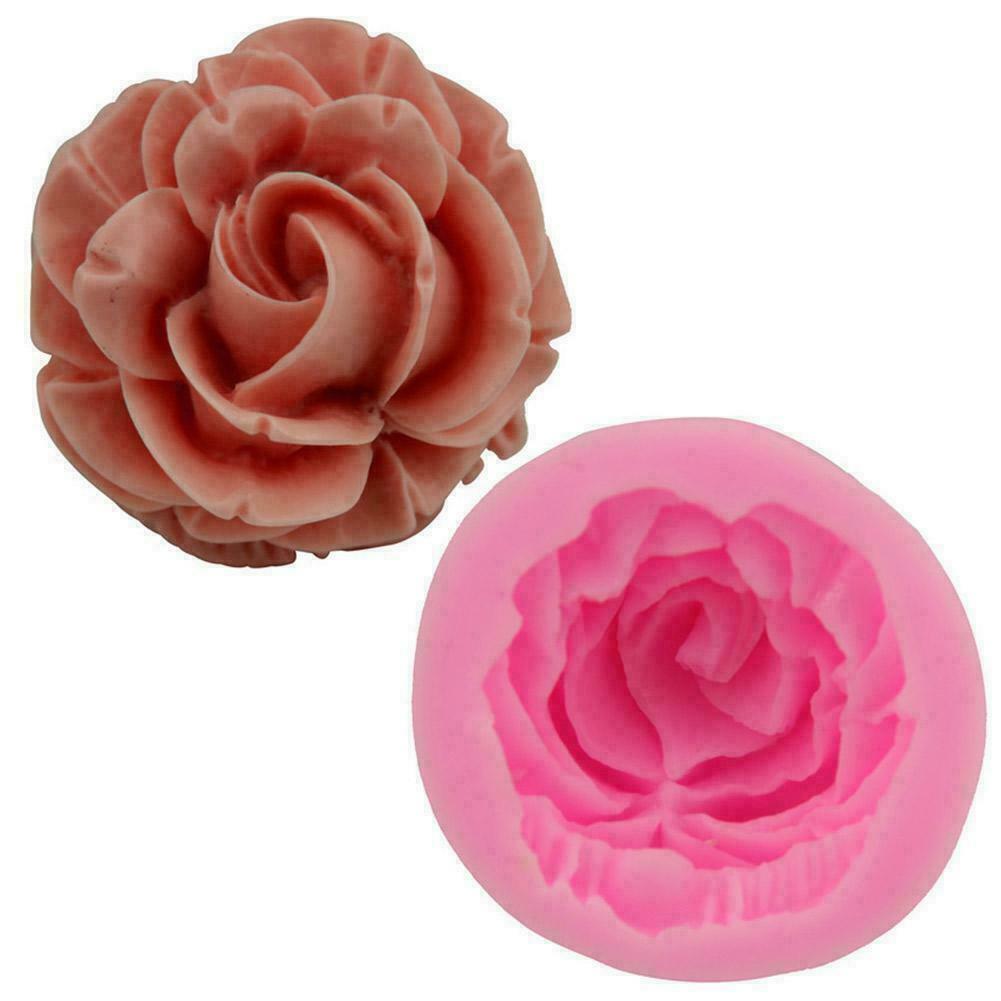 Silicone Sugarcraft Peony Flower Soap Candle Mould Decorating Fondant Cake R3N2
