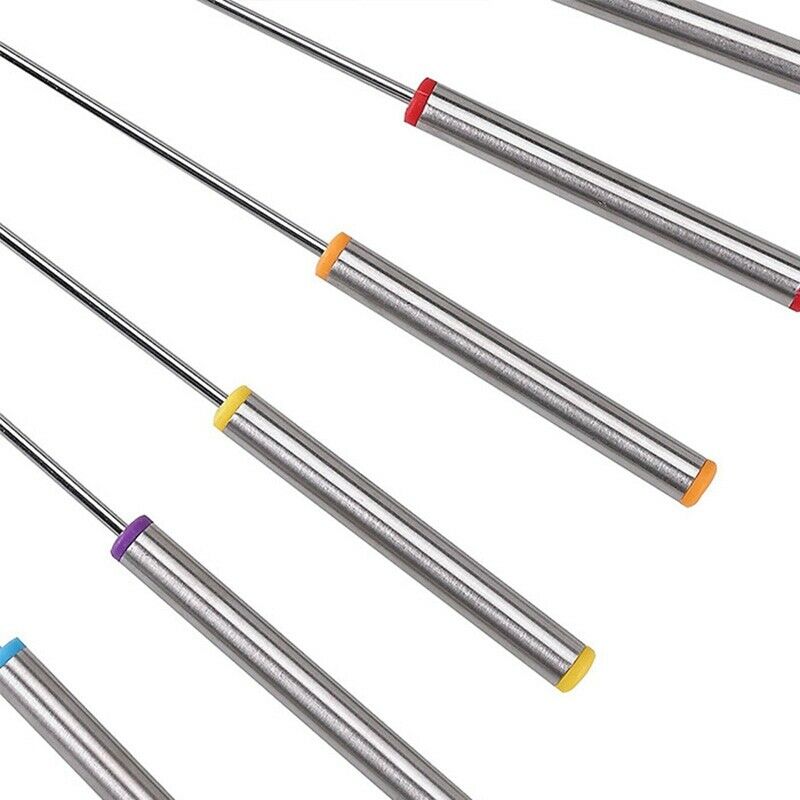 24Pcs Stainless Steel Fondue Forks with Heat Resistant Handle for Roast MeatI3F1