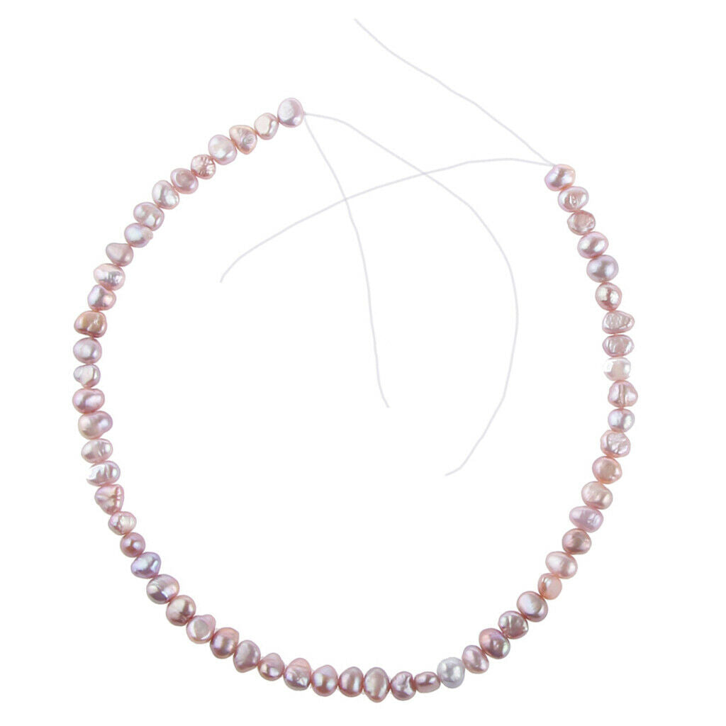 5-6mm Baroque Freshwater Pearls Beads Necklace Bracelets Light Purple 40pcs