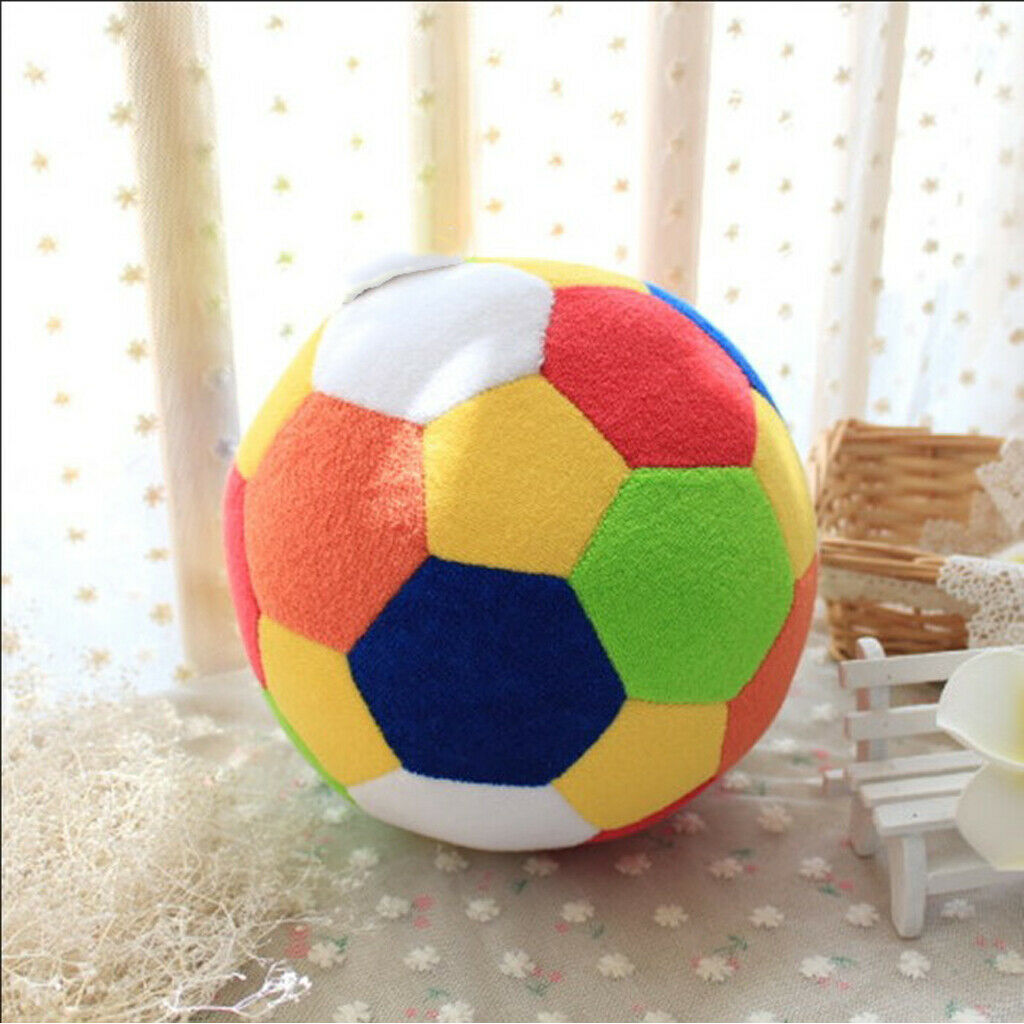 2x Kids Stuffed Soccer Cute Colorful Kids Cloth Ball Indoor Outdoor Sports