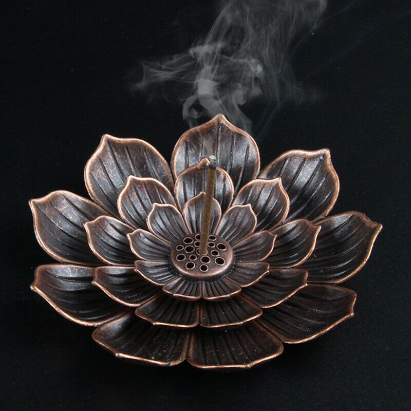 Backflow Incense Burner Stick Incense Holder Home Buddhism Lotus Censer B.l8
