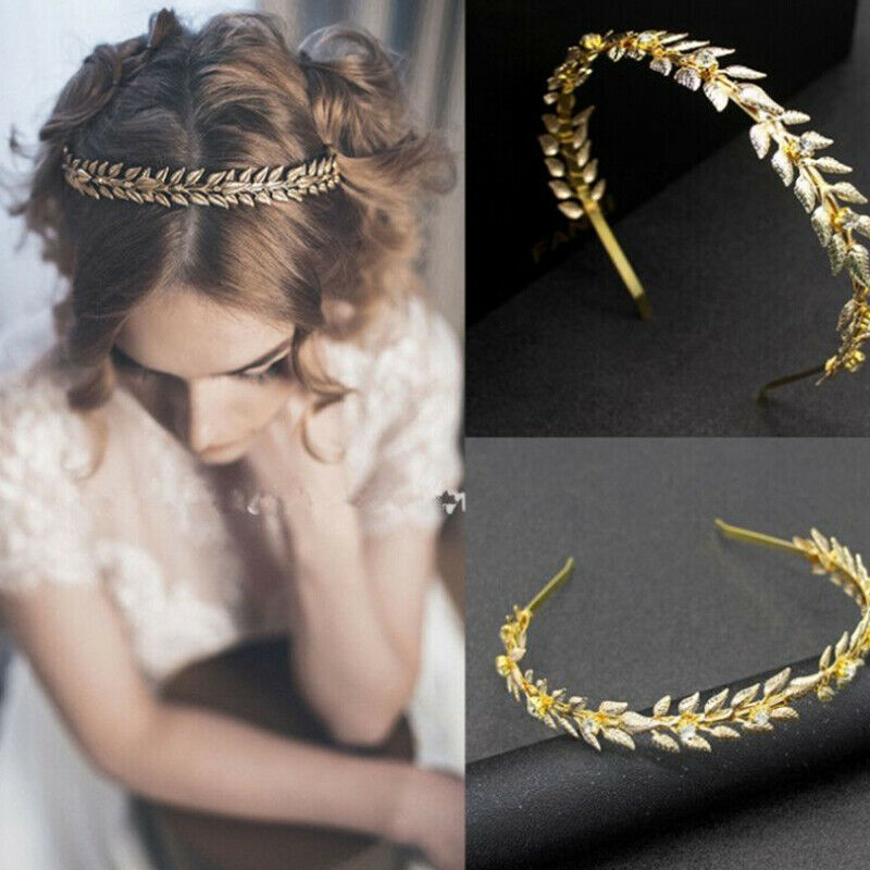 Women Leaf Hairband Headband Headpiece Bridal Wedding Tiara Hair Accessor.l8