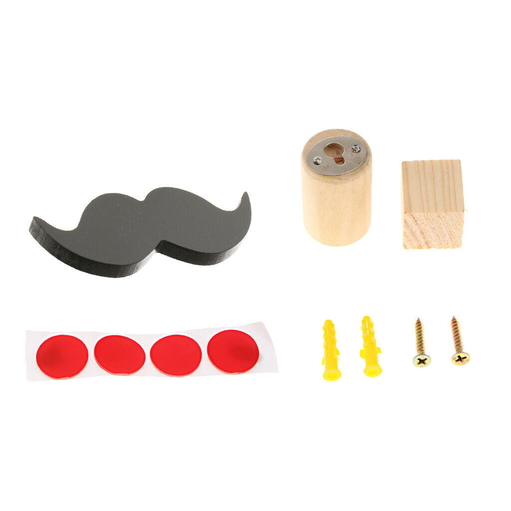 EU Style Moustache Mounted Door Wall Hook Storage Hanger Bag Holder black
