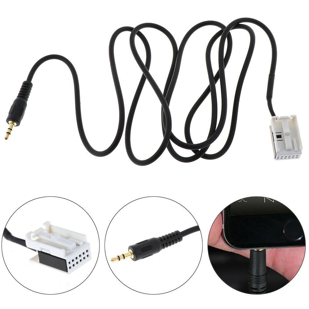 1Pc 3.5mm aux-in mp3 adapter cable for peugeot 307 308 407 C2 C5 RD4 O NzJCAU XC