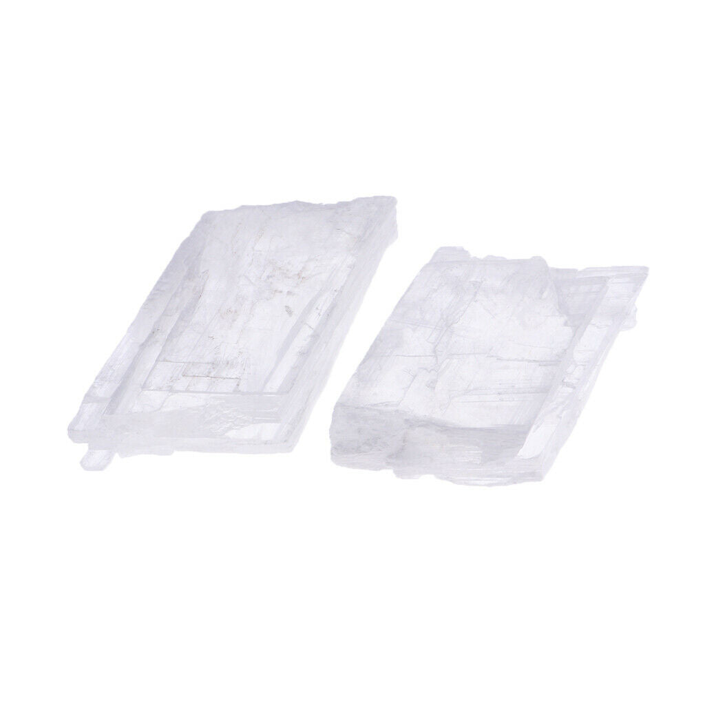 2pcs Transparent Crystal Rocks Mineral, Geology Collection Kids Class Science