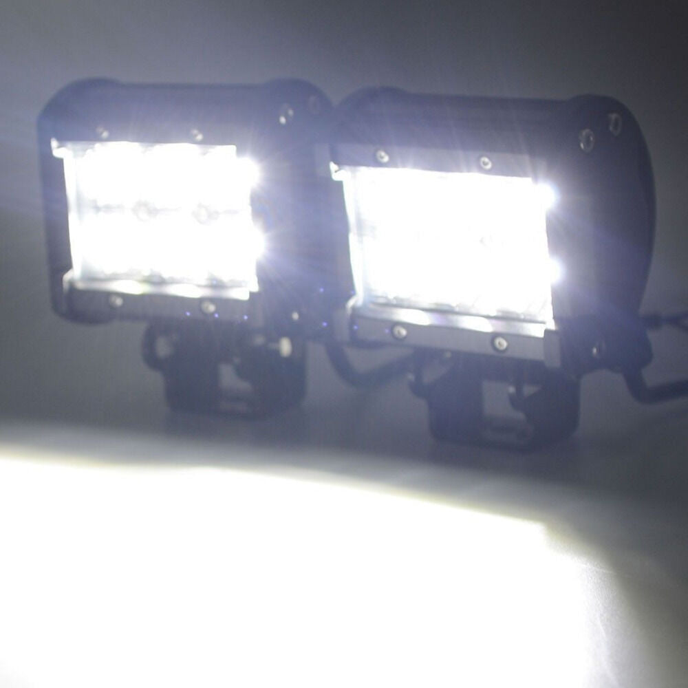 2PCS Adjustable Motorcycle 18W  LED Driving Fog Spotlight with Mounting Bracket