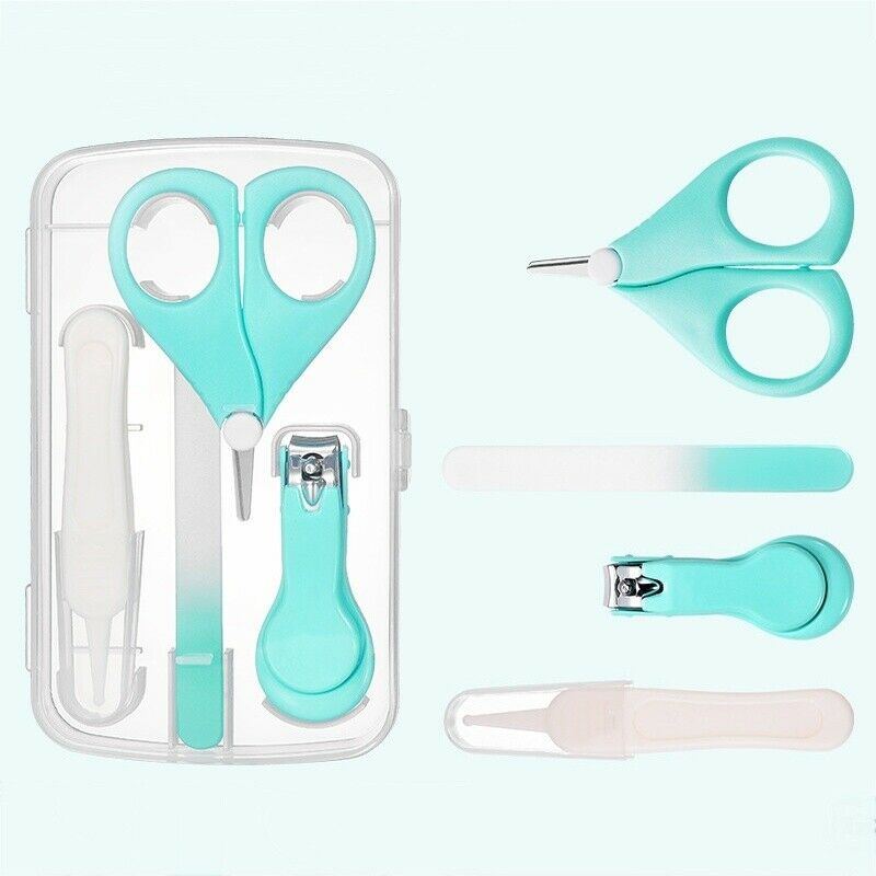 4Pcs/set Baby Infant Nail Clippers Scissor Tweezers Foot File Manicure Cutter