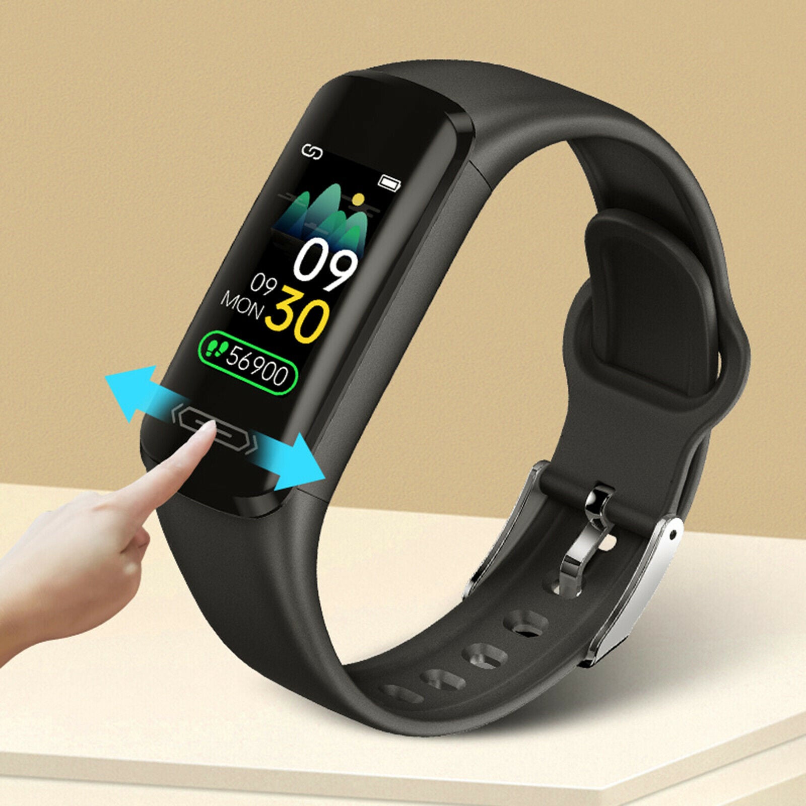 V101 Bluetooth Smartwatch Smart Watch Wristband Message Reminder Thermometer