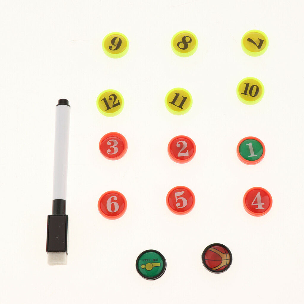 Basketball Coaching Board Magnetic Strategy Clipboard with Marker Pen
