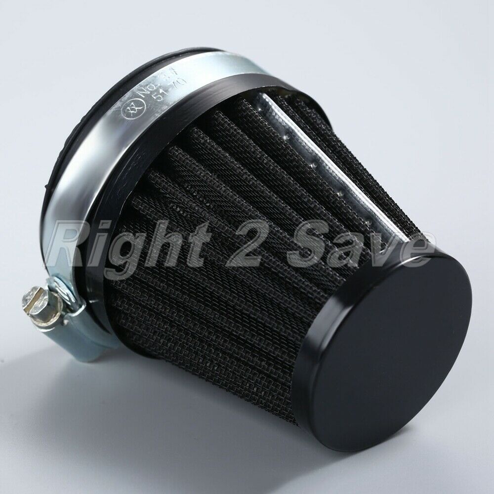 Motorcycle 60mm Air Intake Filter Cleaner for ATV Minibike Scooter Metal Rubber