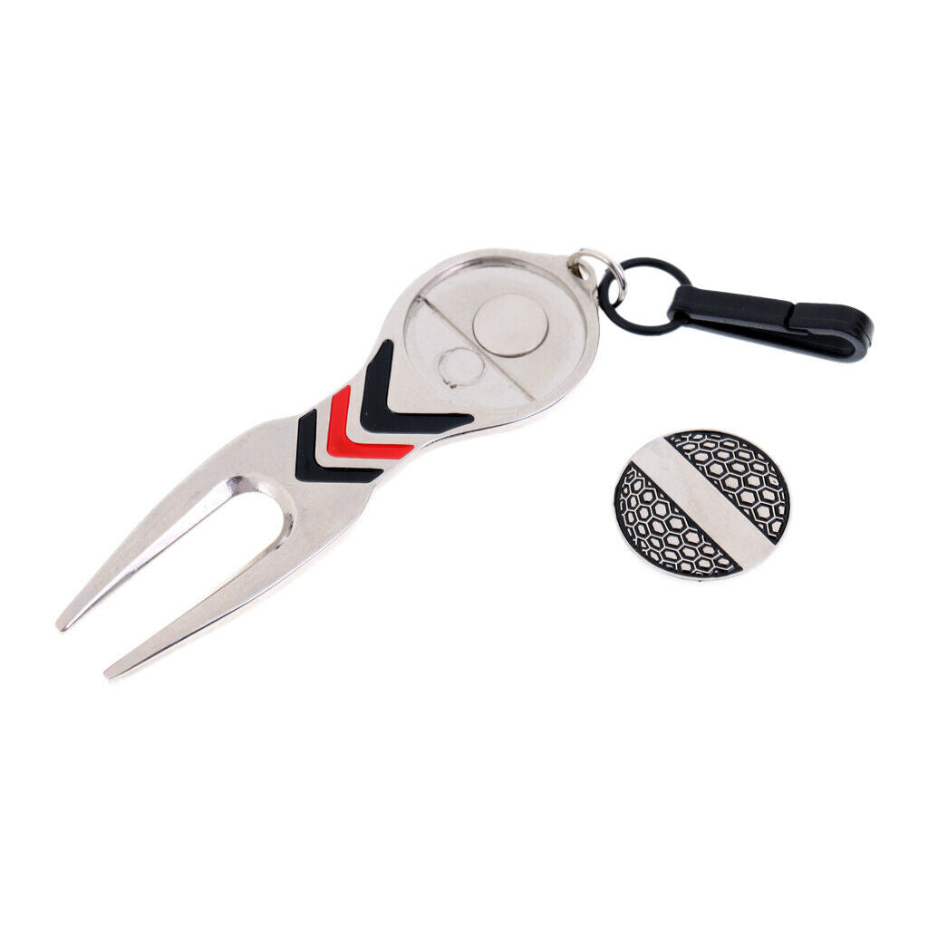Portable Golf Ball Marker Pitch Mark Green Divot Repair Tool Golfer Tool