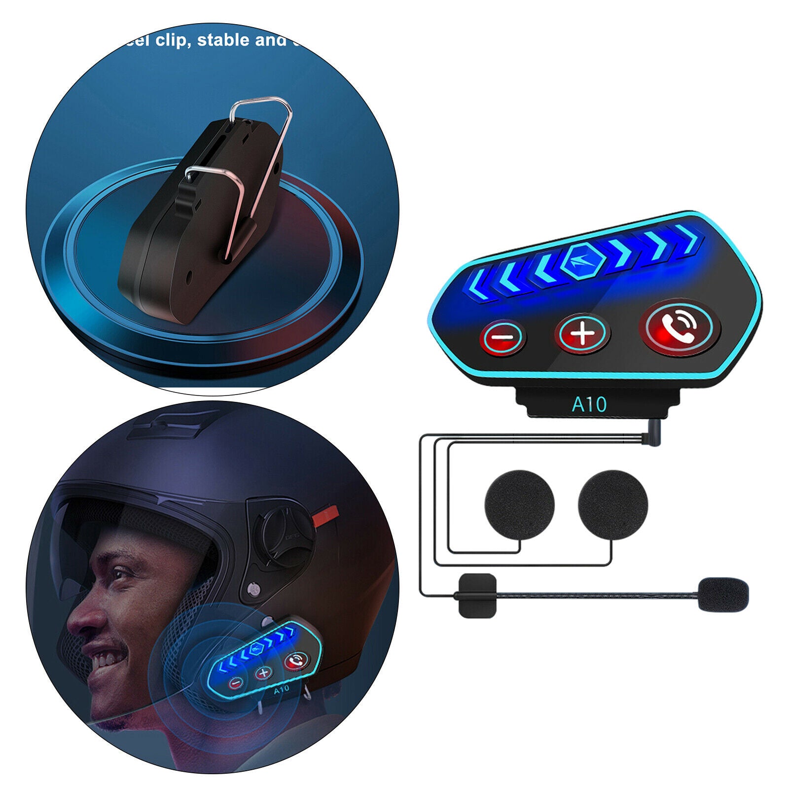 2021 Motorcycle Helmet Headset IP67 Waterproof Bluetooth 5.0 Headphone
