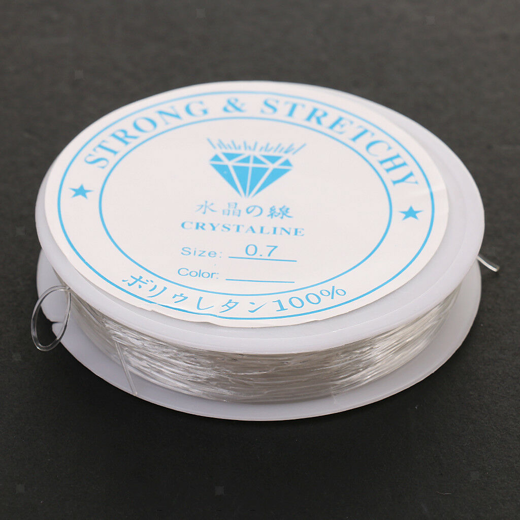 2 Rolls 10m Clear Elastic Stretch Thread Cord For Jewelry Making 0.7mm 0.8mm