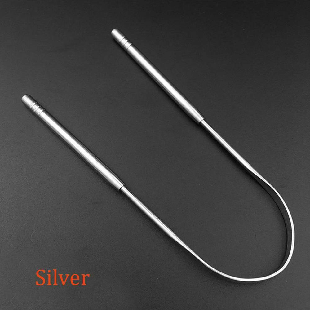 2pc Stainless Tongue-Cleaner-Scraper Tounge Dental Oral Hygiene Reusable Tools