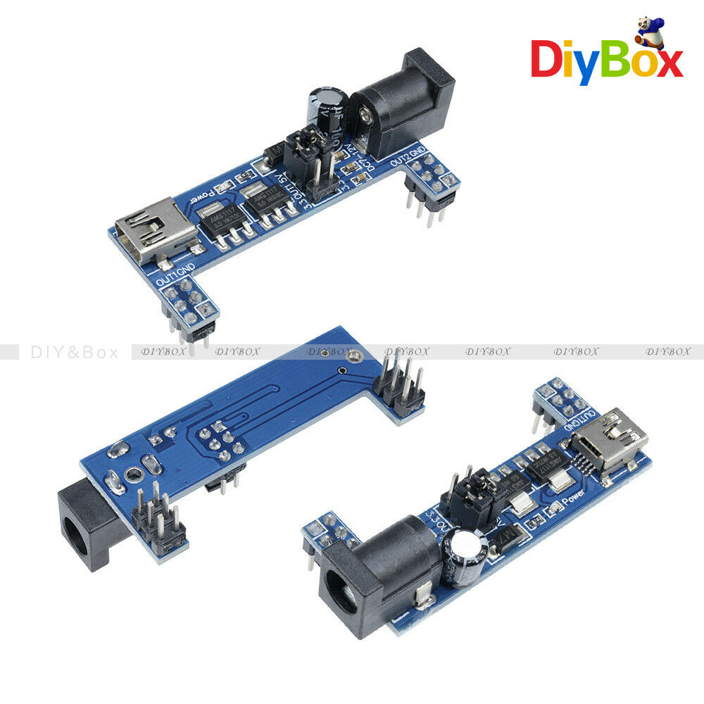 5Pcs MINI USB MB102 Breadboard Power Supply Module 3.3V 5V Solderless Arduino