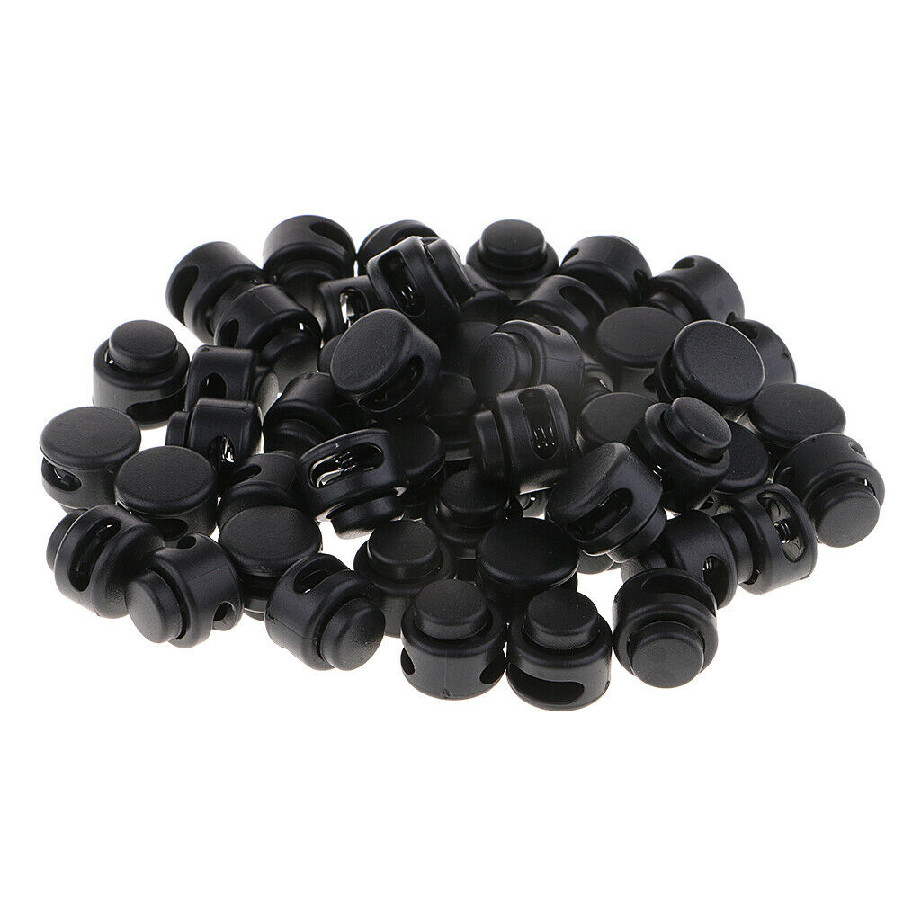 50 Pieces 13 Mm 2 Holes Cable Lock Ends Toggle Stopper Paracord Shoelace
