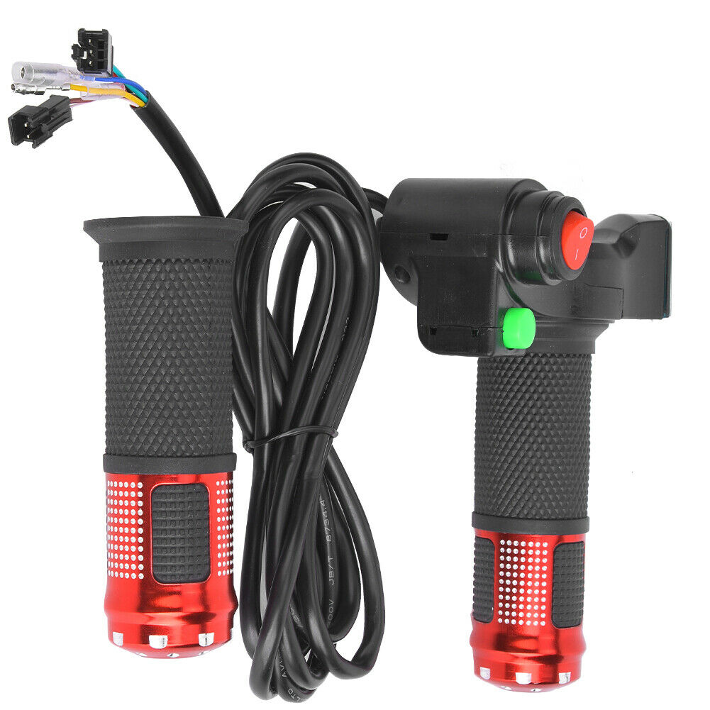 LED E-Bike Twist Throttle 12v~99v Universal Electric Scooter Bike Grip Handlebar