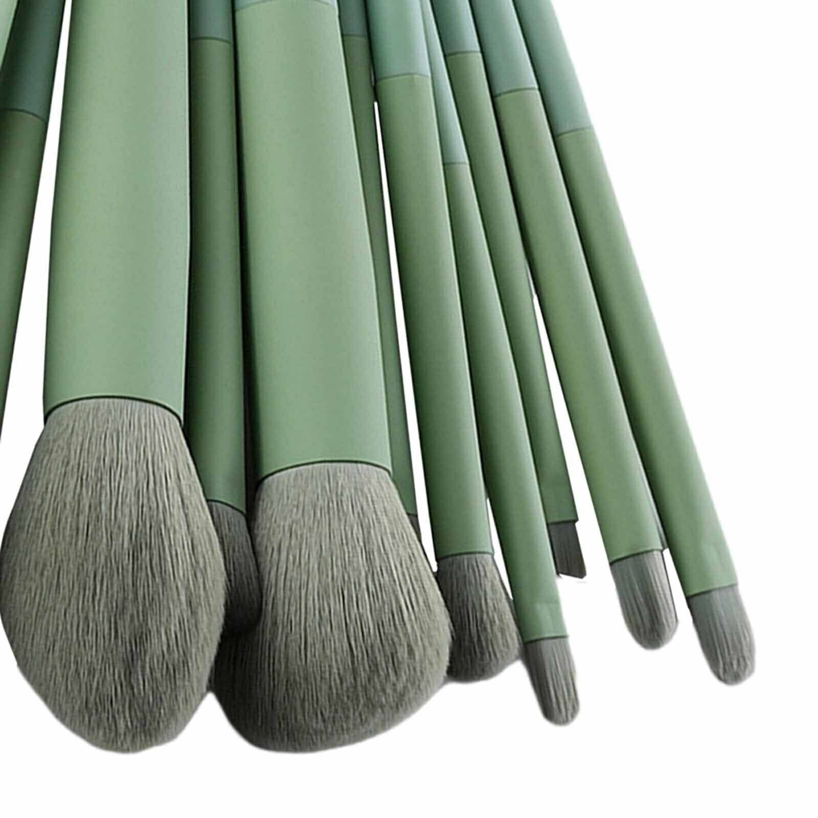 11Pcs Foundation Eye Shadow Make Up Brush Set Soft  Plastic Handle