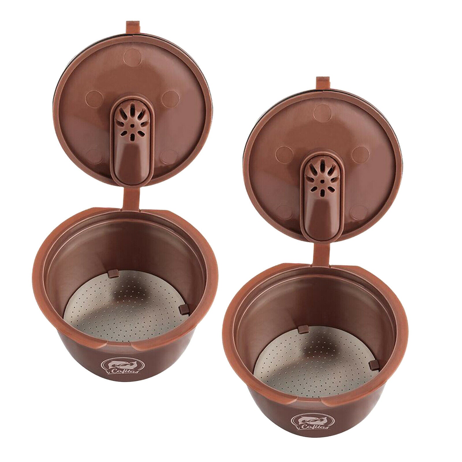 2pcs Household Refillable Coffee Capsule Pod Reusable Filter Pod Durable