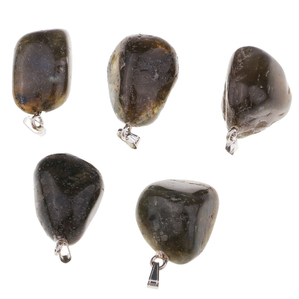 Natural Mineral Pendant Polished Stone Pendant Decor for Necklace Gifts #8